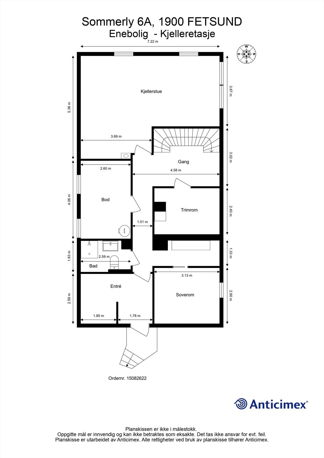 Plantegning - Kjelleretasje Galleribilde