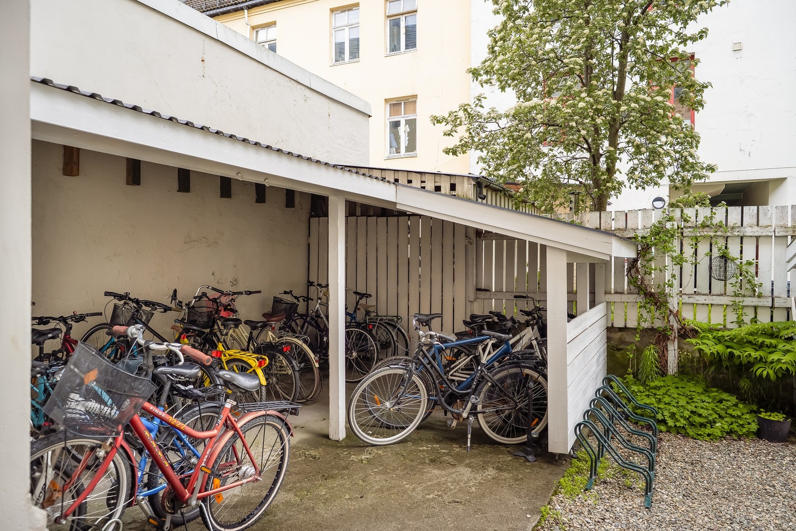 Samt felles sykkelparkering. Galleribilde