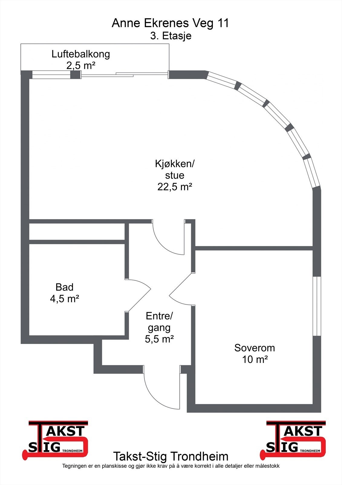 Planskisse 3. etasje Galleribilde