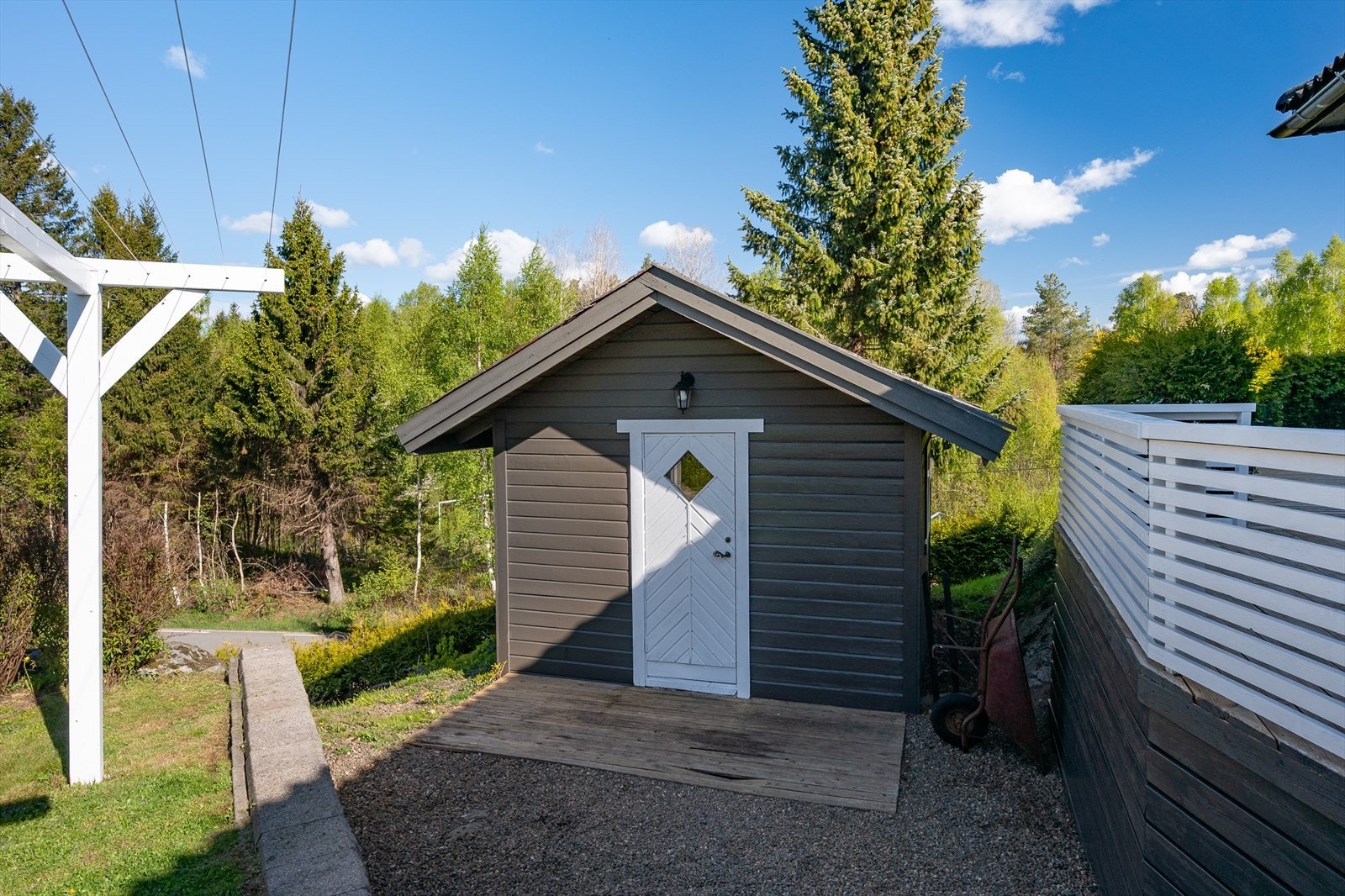 Frittstående bod brukt som hobbyrom. Galleribilde