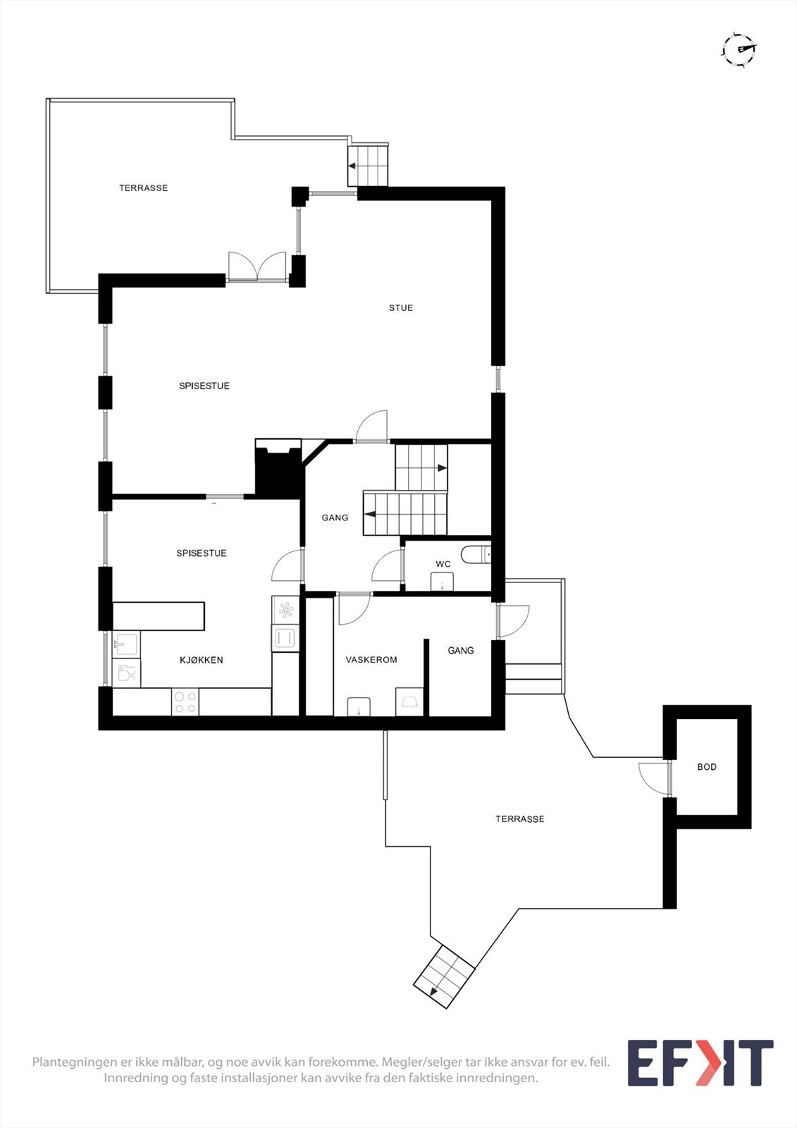 Plantegning 1. etasje/Hovedetasjen Galleribilde