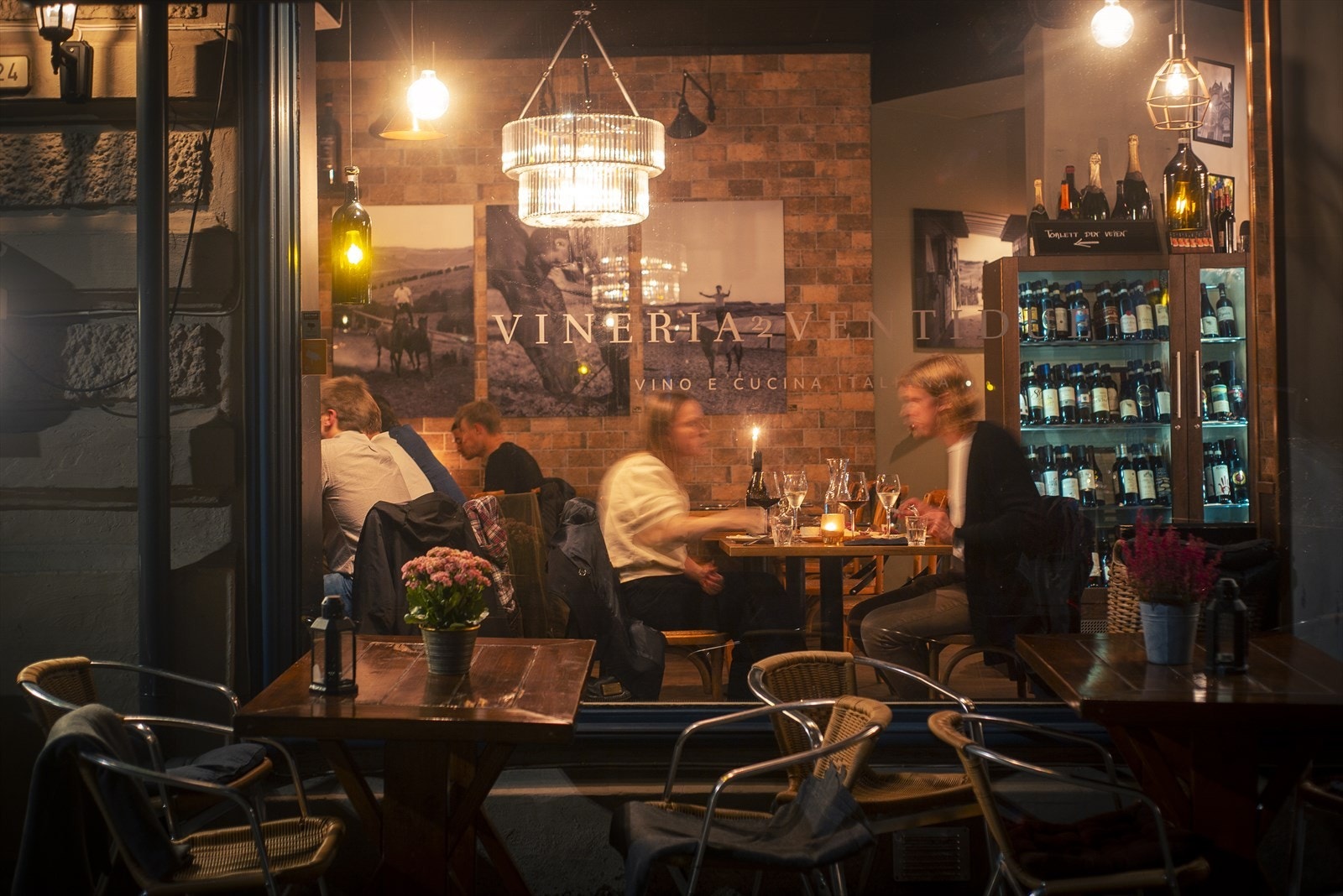 En rekke gode restauranter på Frogner - her fra en superpopulær italiensk på Gimle Galleribilde