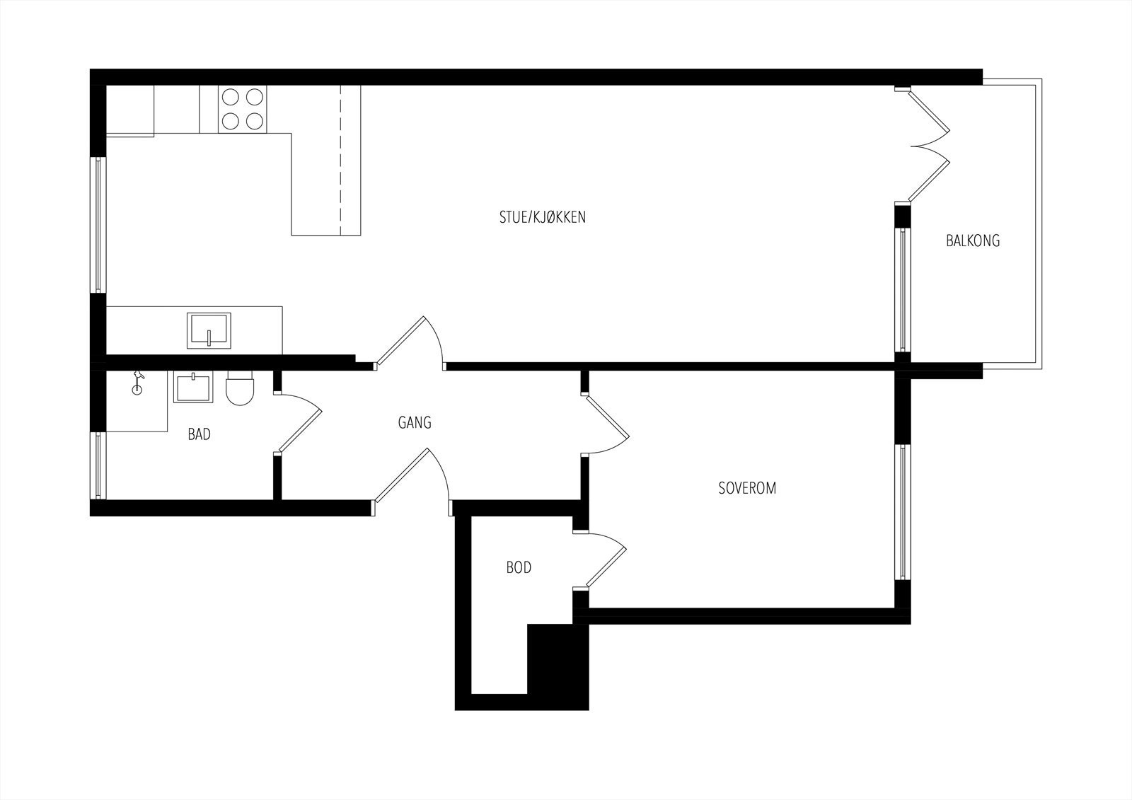 Plantegning 4. etasje Galleribilde