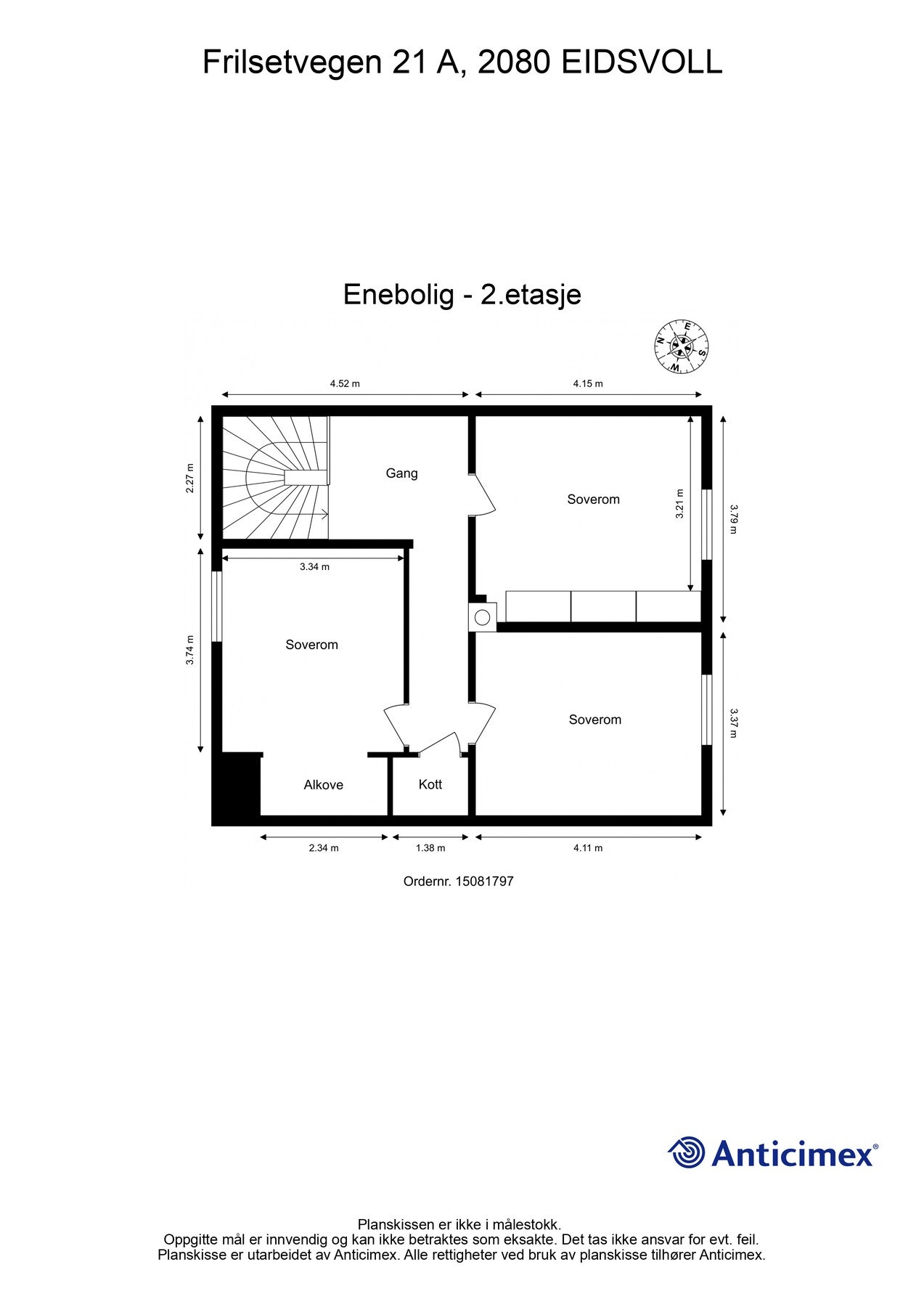 For en ekstra liten oversikt får du først se plantegningen over etasjen. Galleribilde