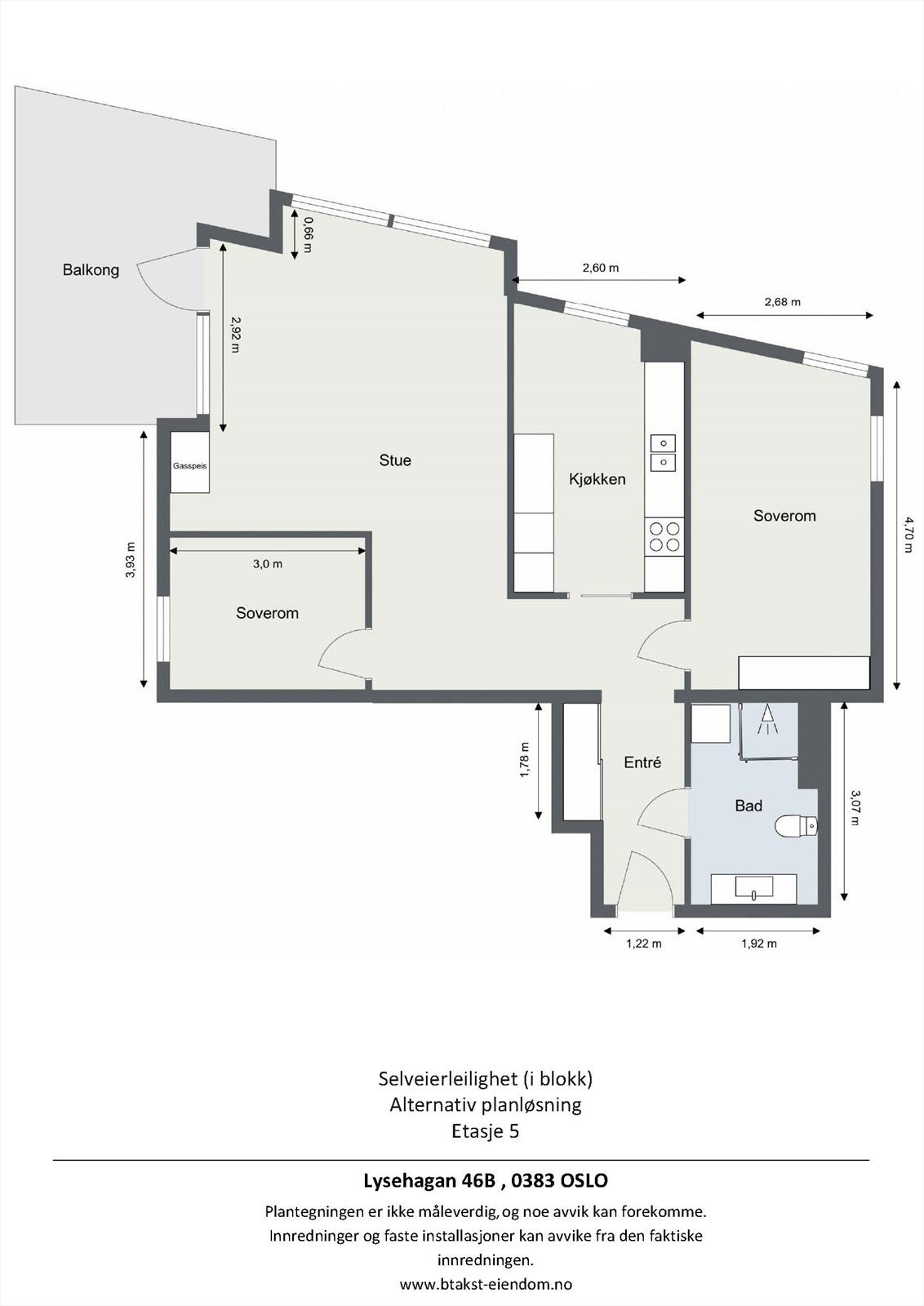Alternativ plantegning (Ekstra soverom). Galleribilde