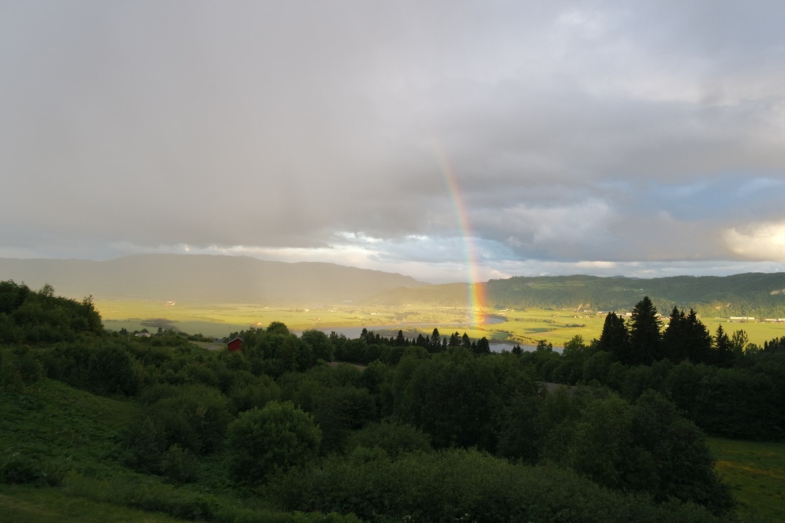 Utsikten fra leiligheten byr på skiftende lys og naturopplevelser. (Selgers eget foto) Galleribilde