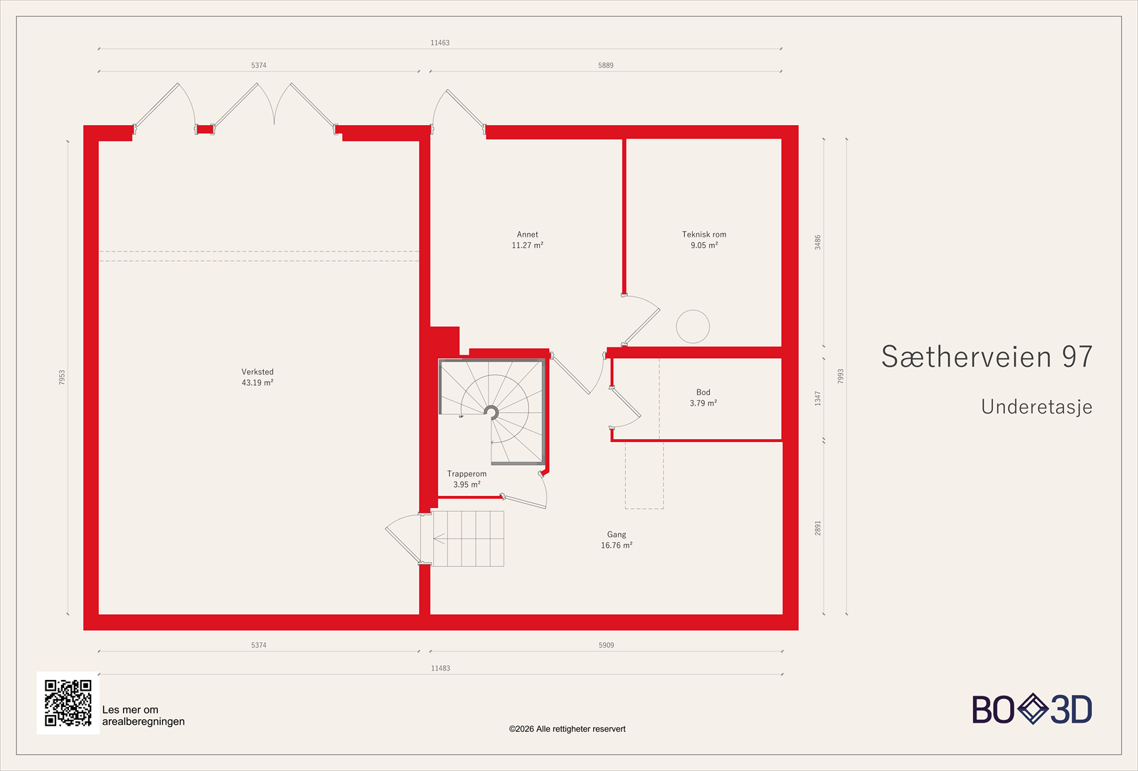 Sætherveien 97-Underetasje-Useable area.png Galleribilde