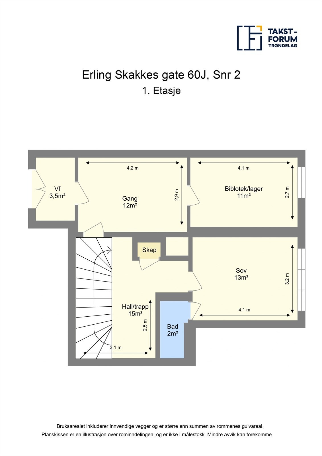 Planskisse - 1. etasje Galleribilde