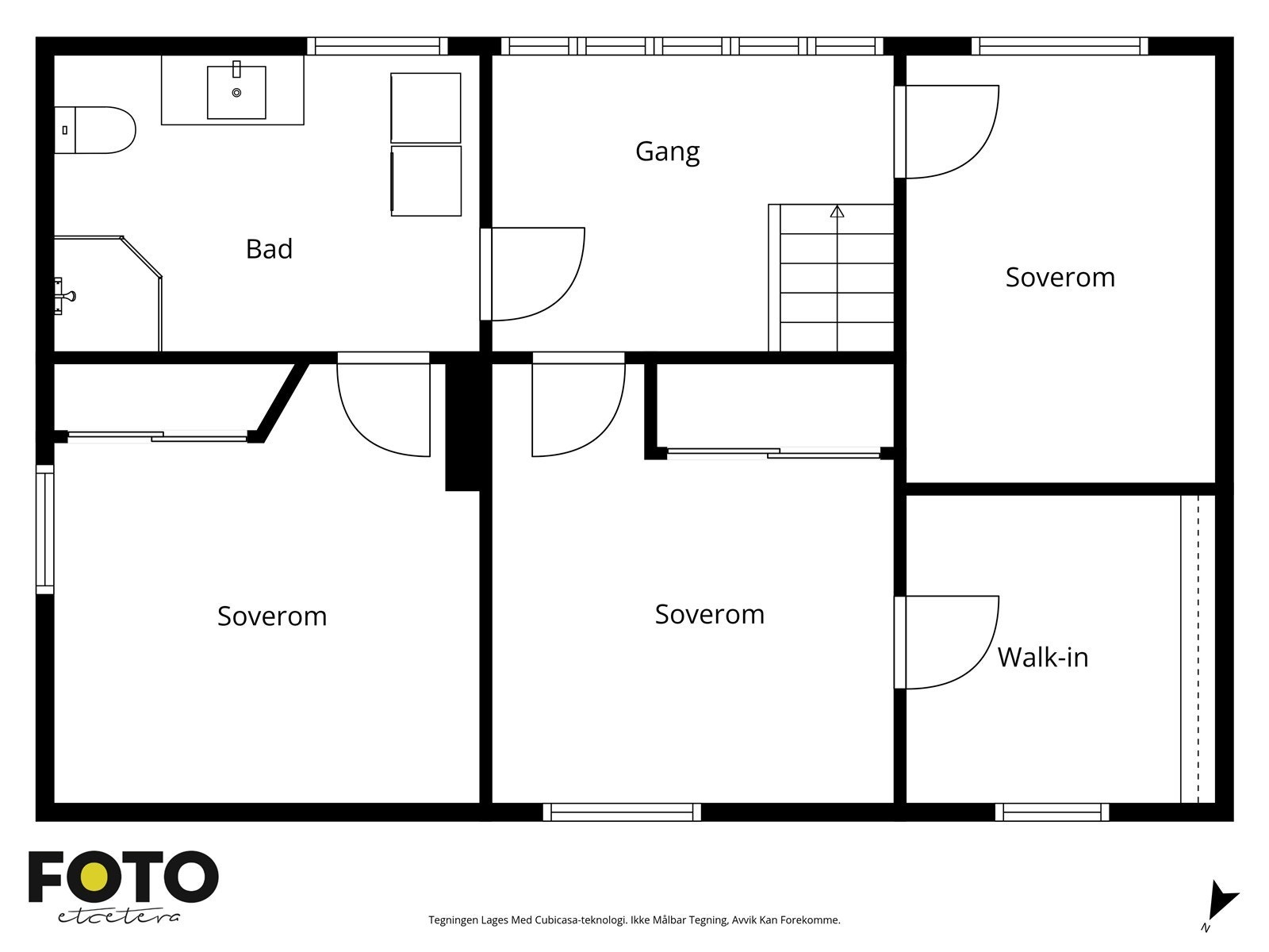 2. etasje. Veiledende plantegning - Ikke målbar Galleribilde