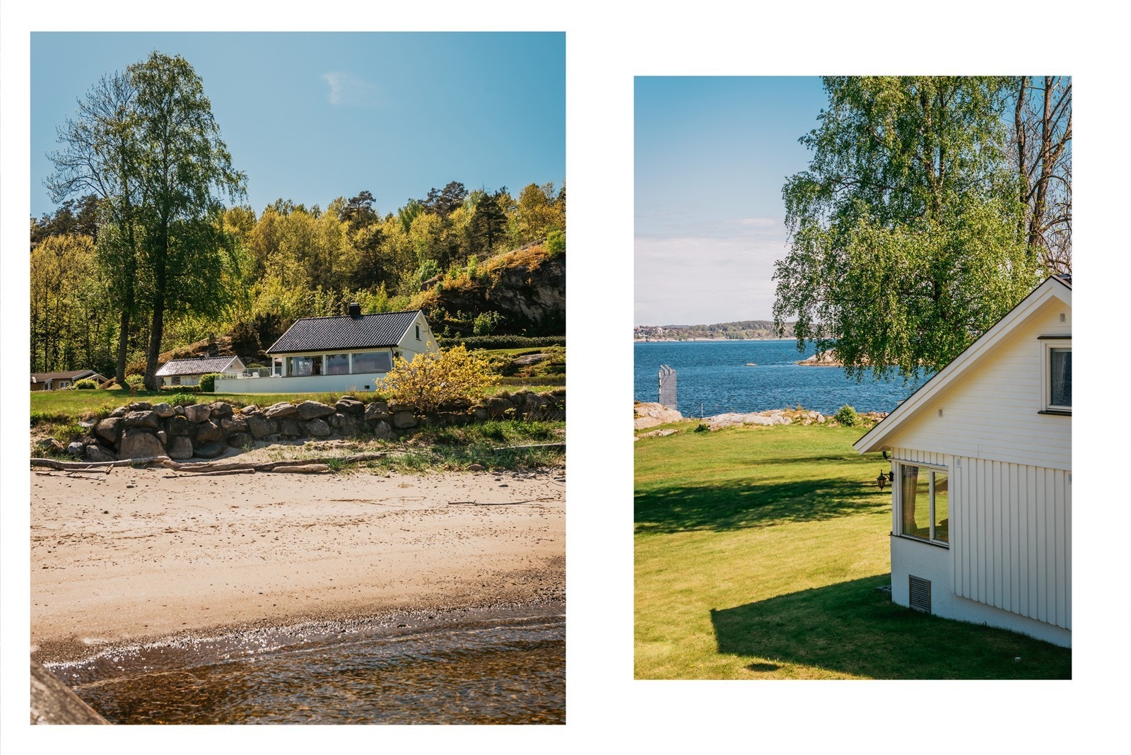 Stranden er like nedenfor hytten Galleribilde