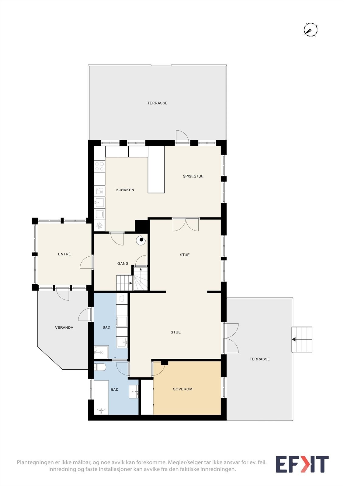 Plantegning 1. etasje Galleribilde
