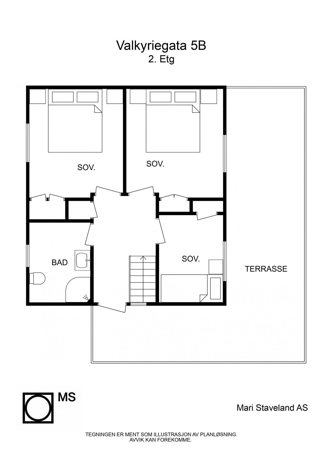 Planløsning loftsetasje. Galleribilde