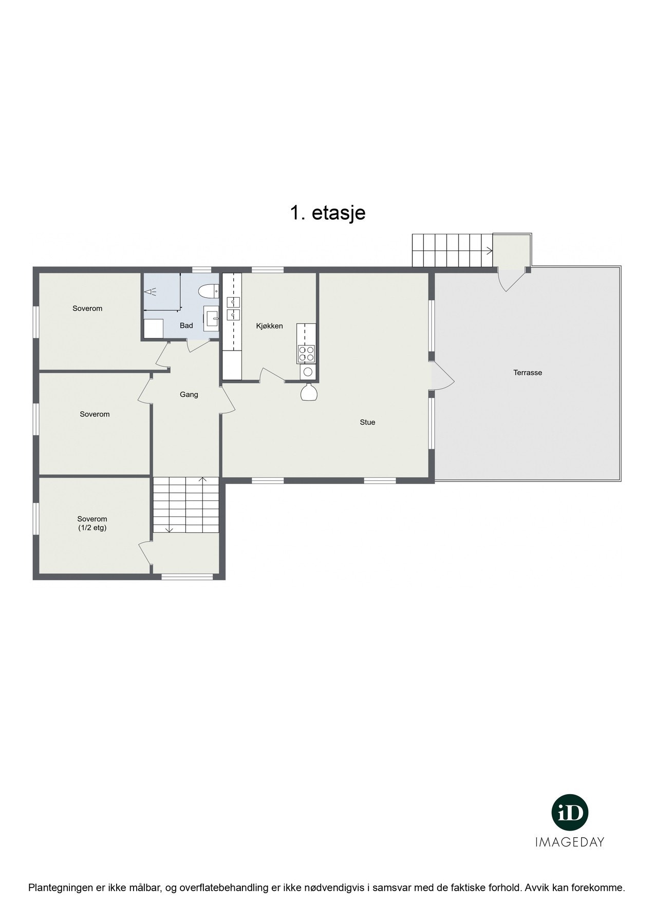 Plantegning 1. etasje Galleribilde