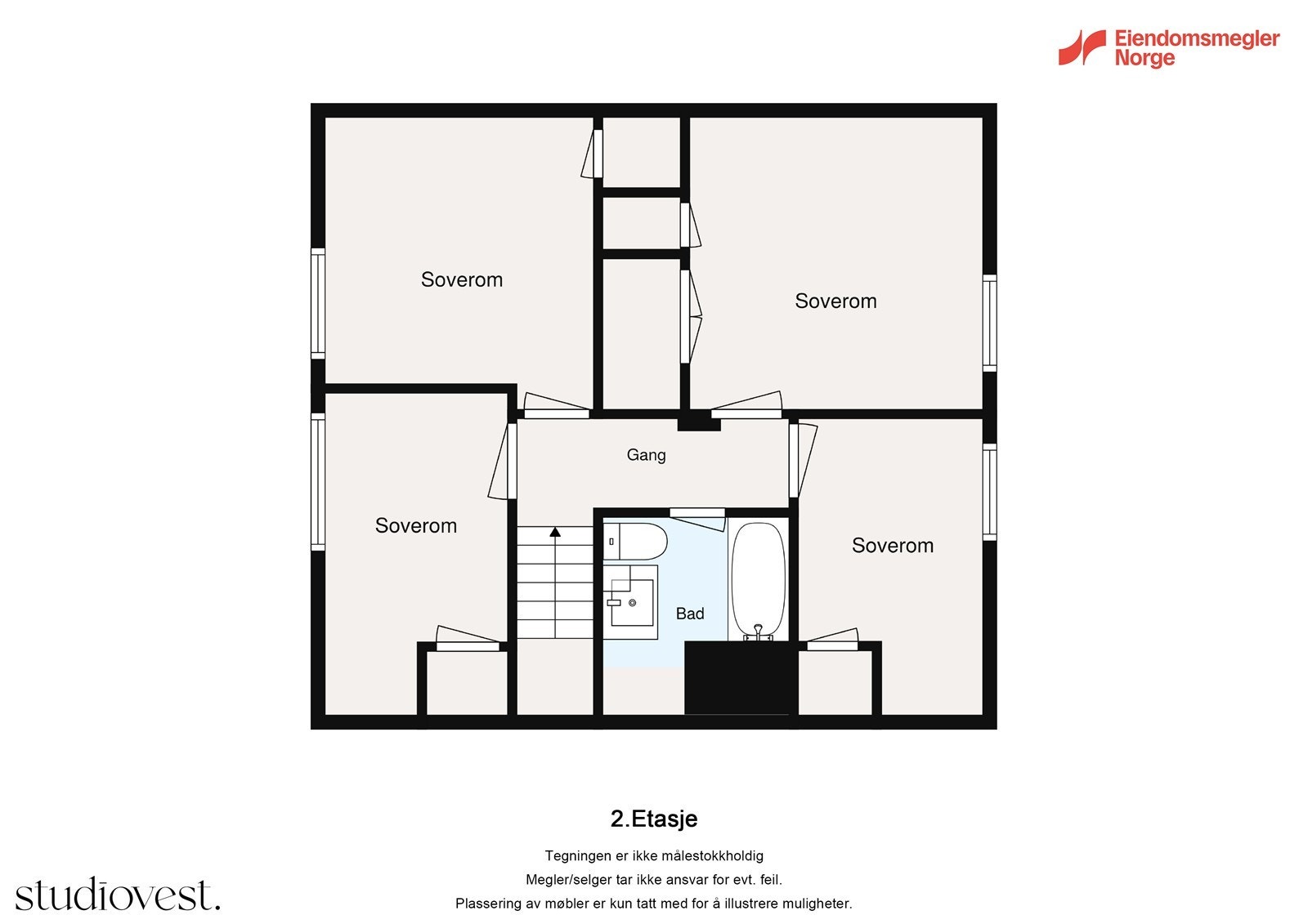 Plantegning 2. etasje Galleribilde