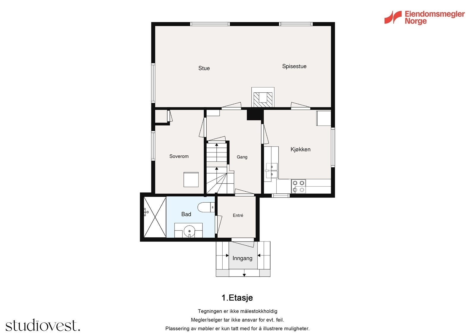 Plantegning h.etg. Galleribilde