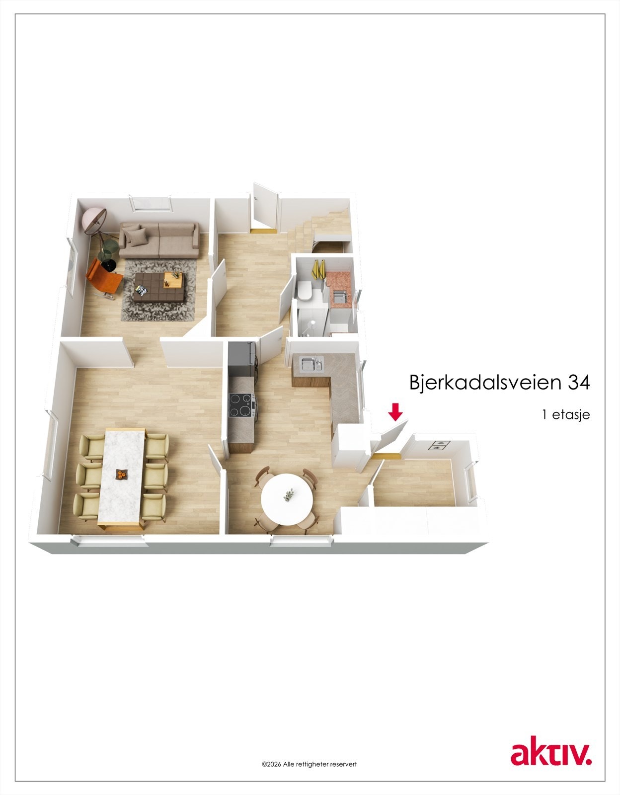 Planskisse 1. etasje Galleribilde