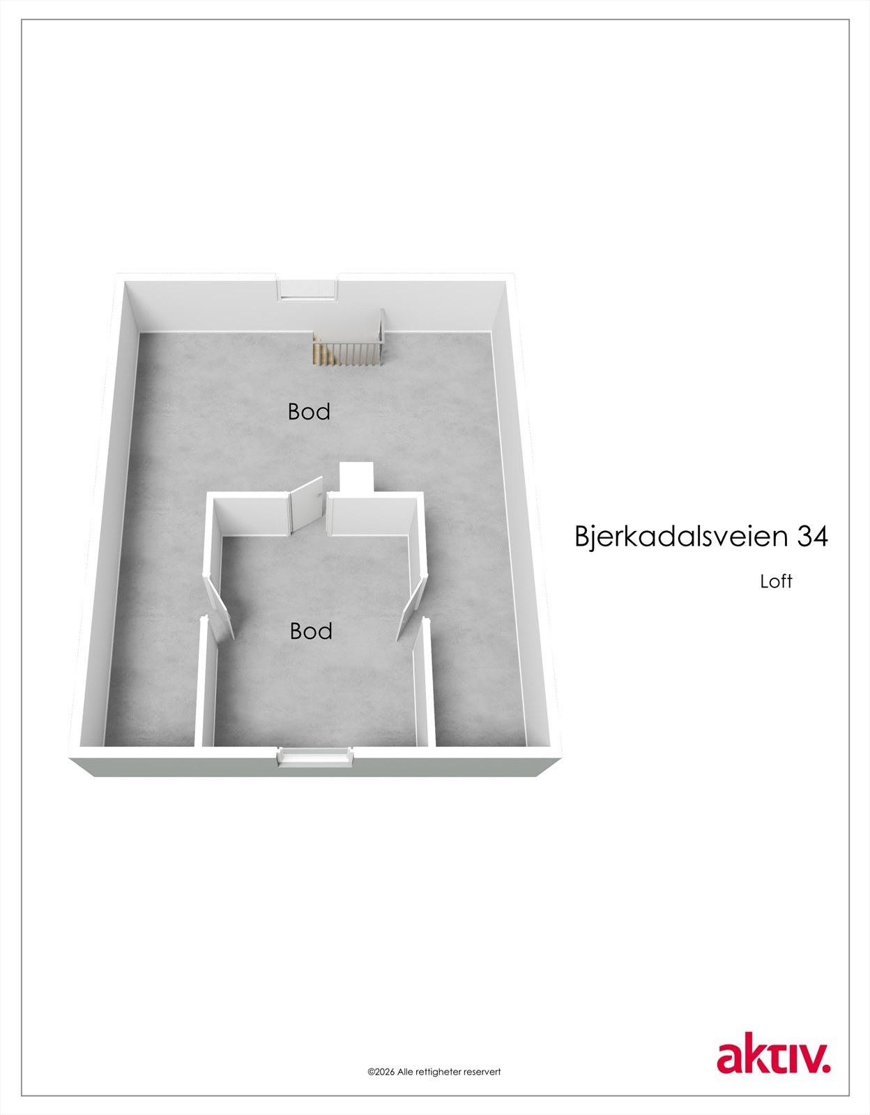 Planskisse loft Galleribilde