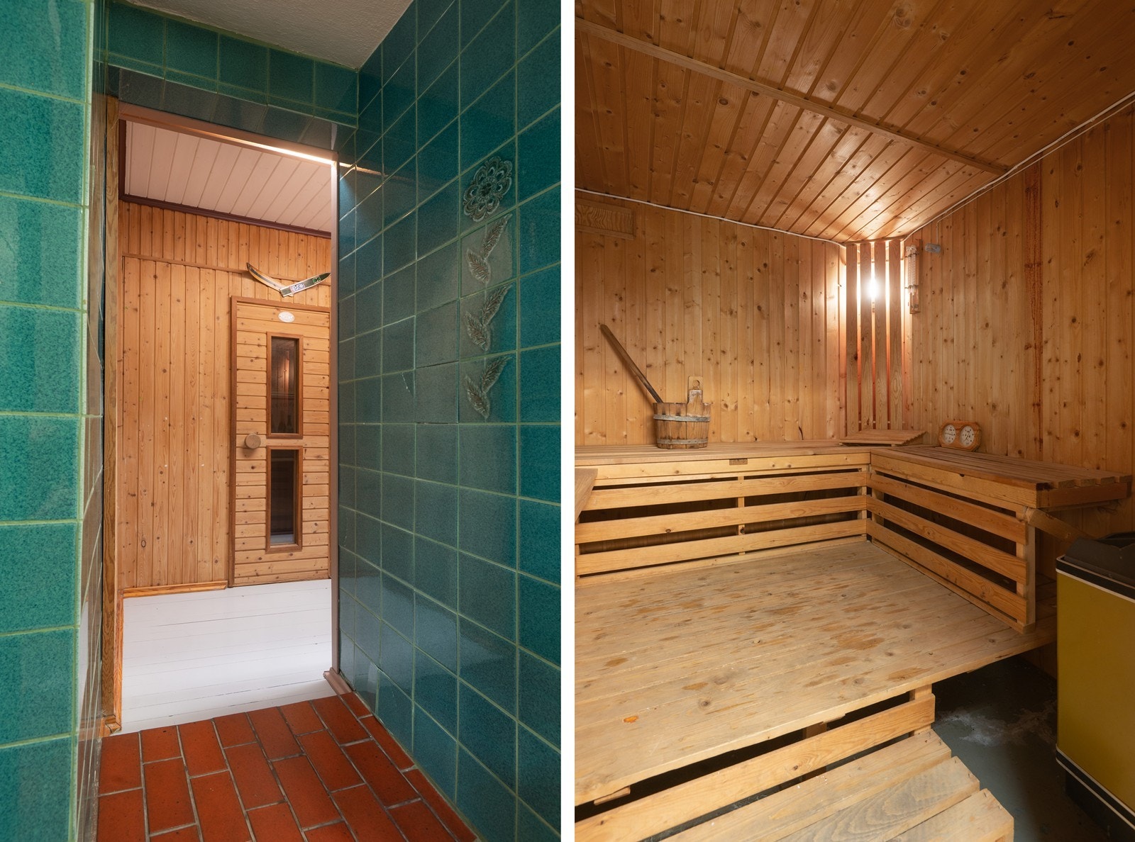 I tilknytning til badet er det en badstue med plass til flere personer. Galleribilde