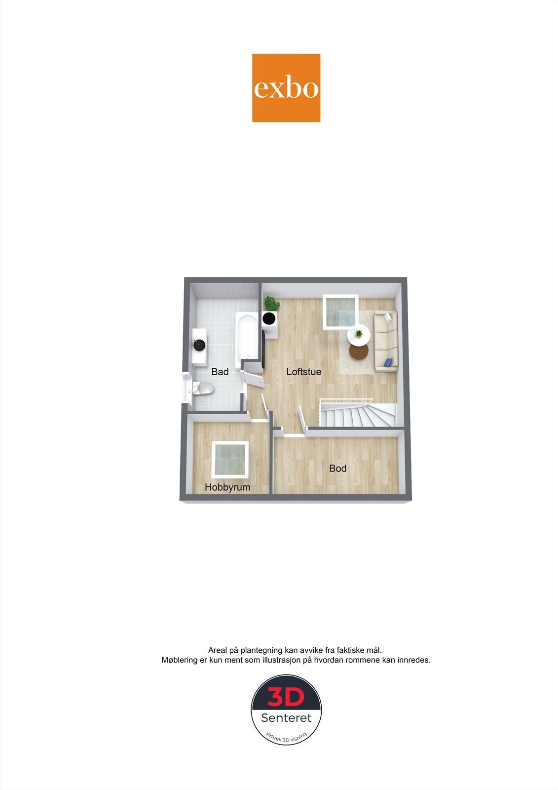 Plantegning loft Galleribilde