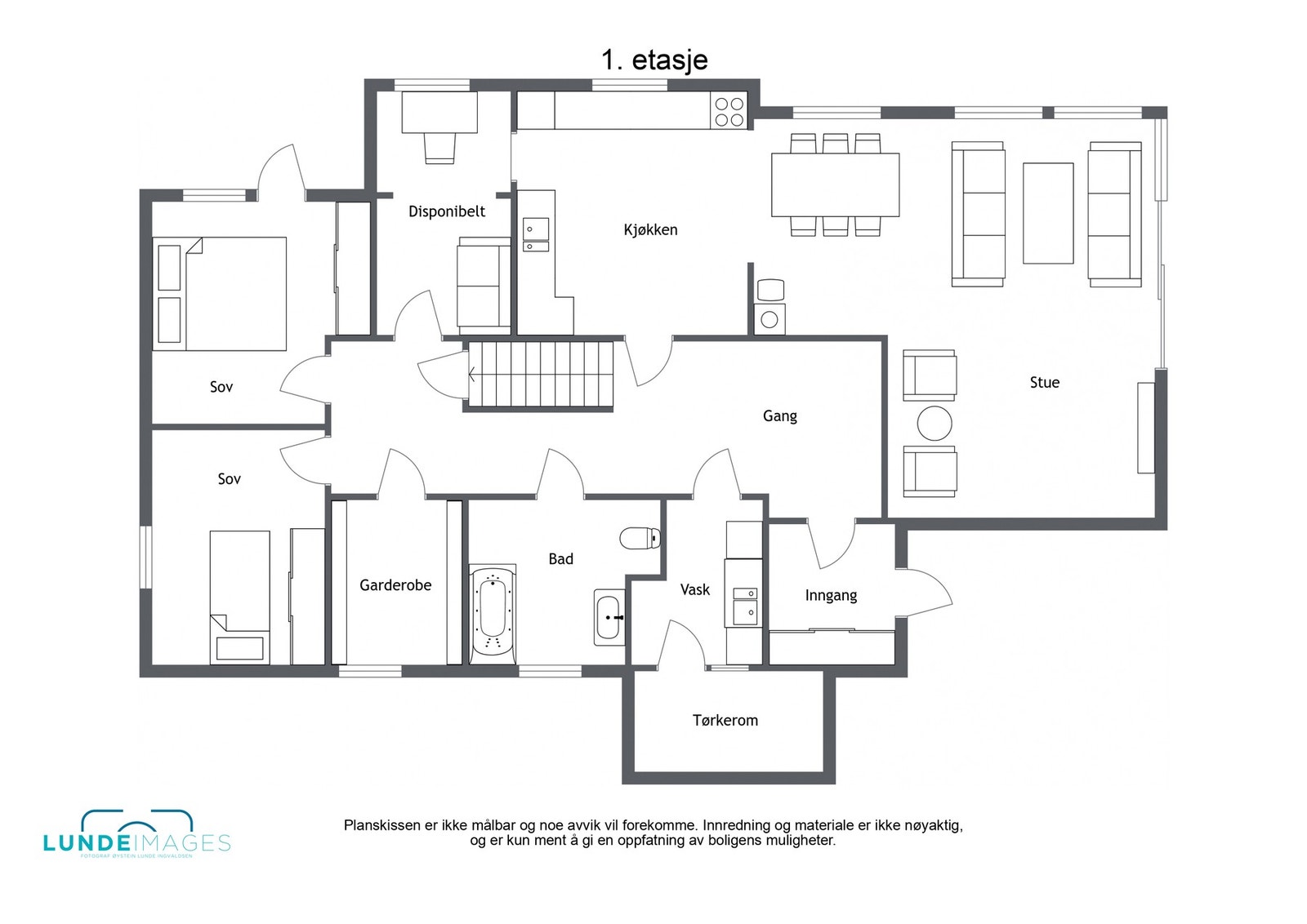 Planskisse 1.etasje Galleribilde
