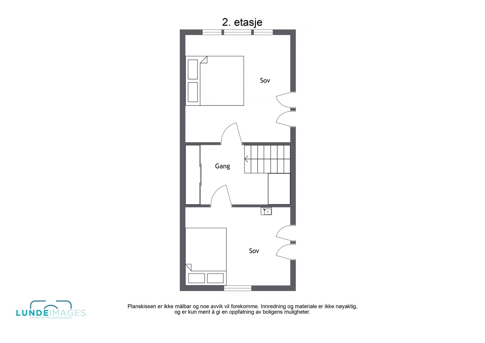 Planskisse loftsetasje Galleribilde