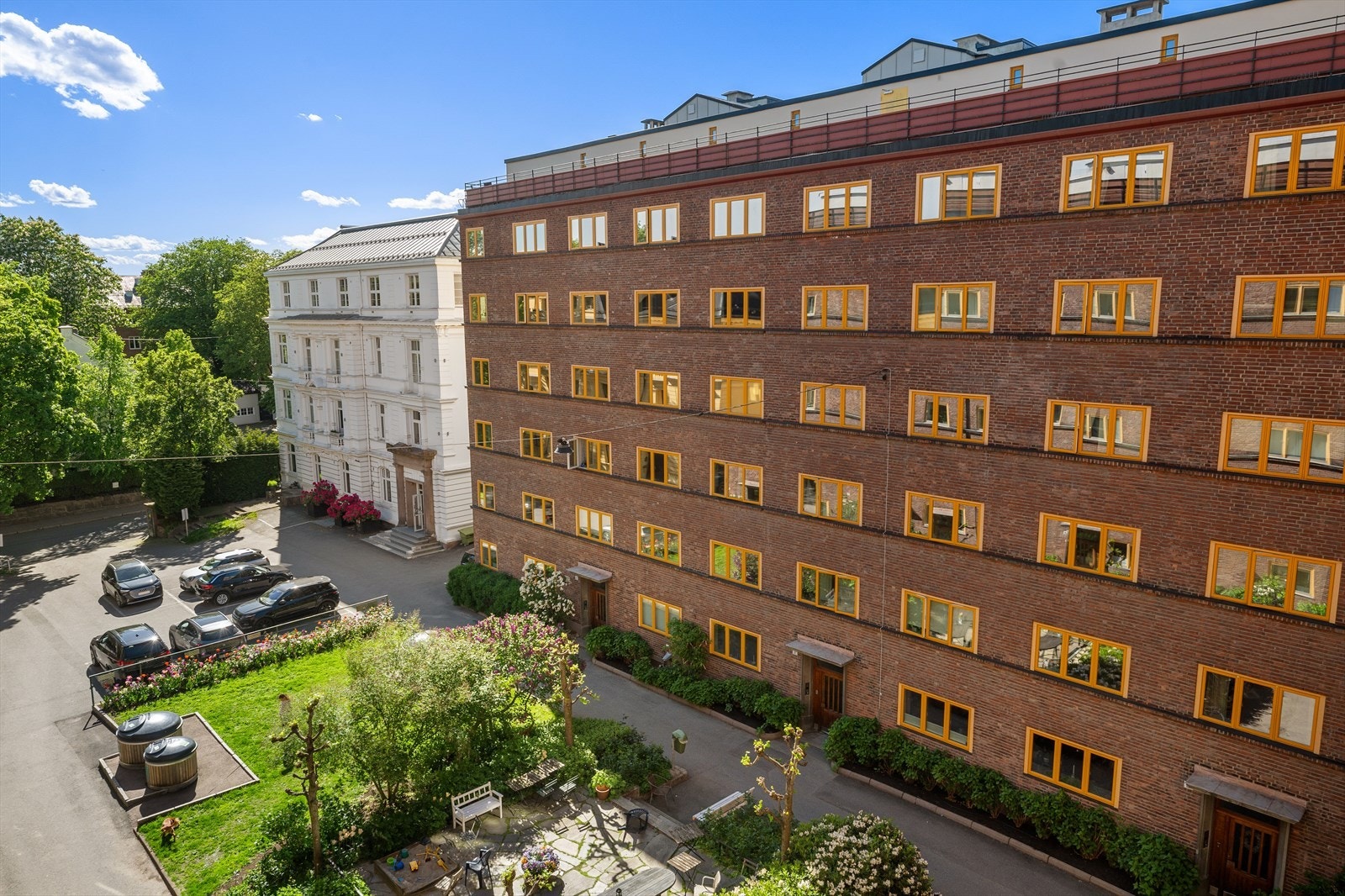 Fra takterrassen er det åpen utsikt over Homansbyen og nærområdet. Galleribilde