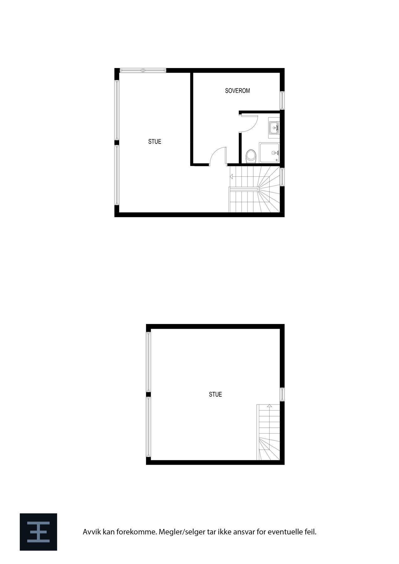 Plantegning - Loft. Galleribilde