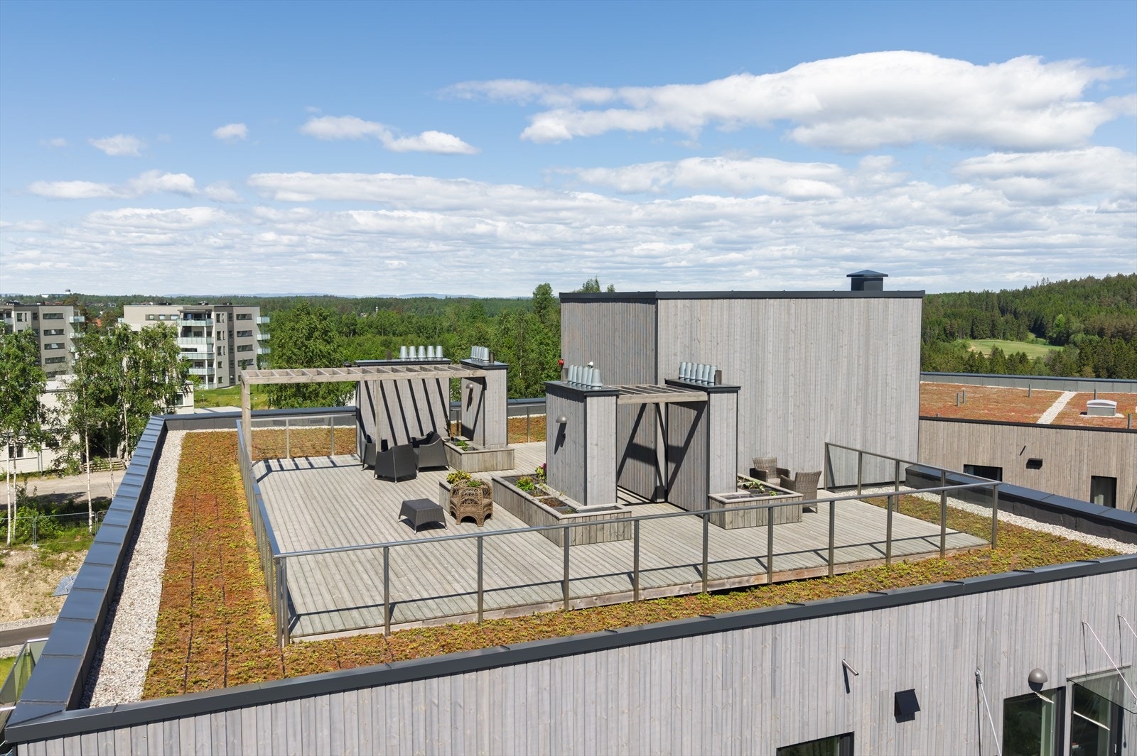 Oversikt over den felles takterrassen Galleribilde