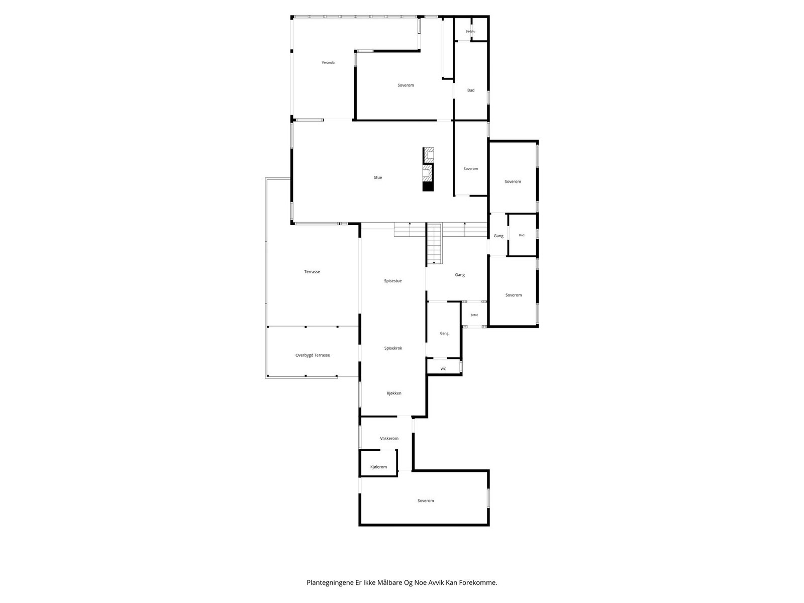 Hovedsakelig ligger hele hoveddelen av boligen på ett plan! Galleribilde