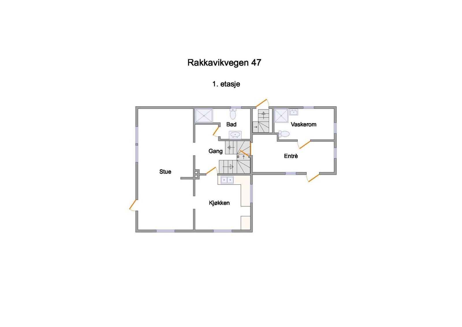 Planskisse 1. etasje. Galleribilde