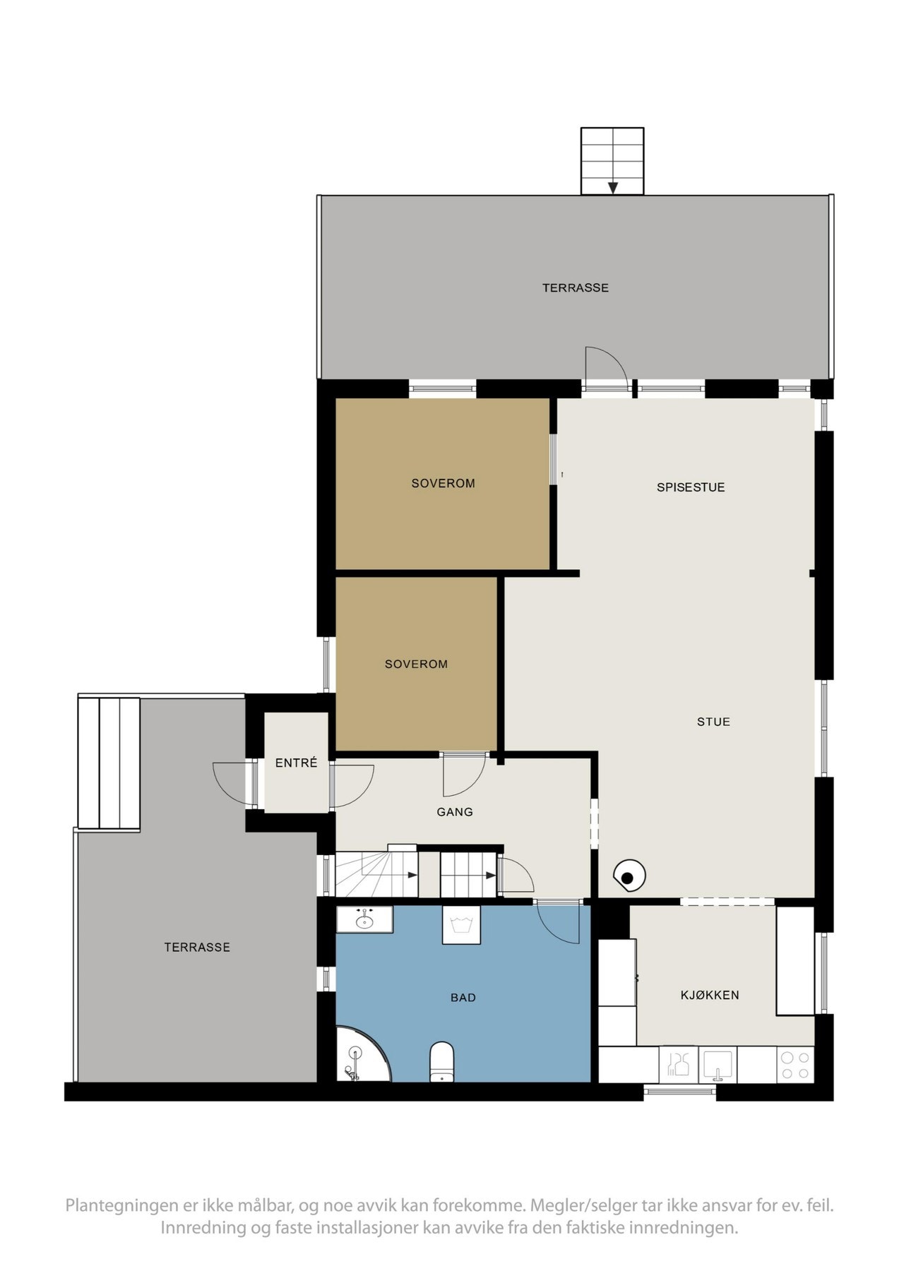 Plantegning 1. etasje Galleribilde