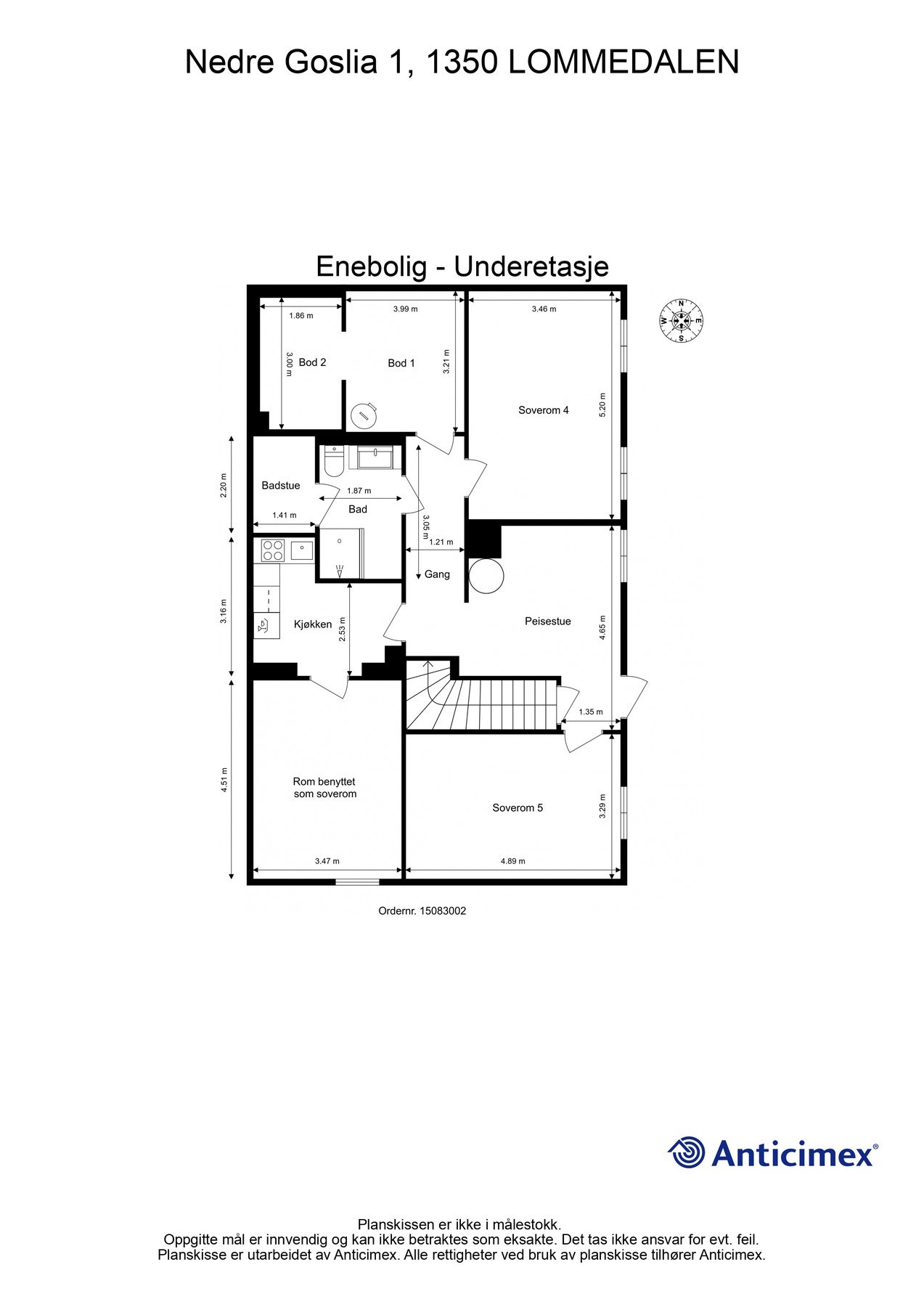 Planløsning i u.etg. Galleribilde