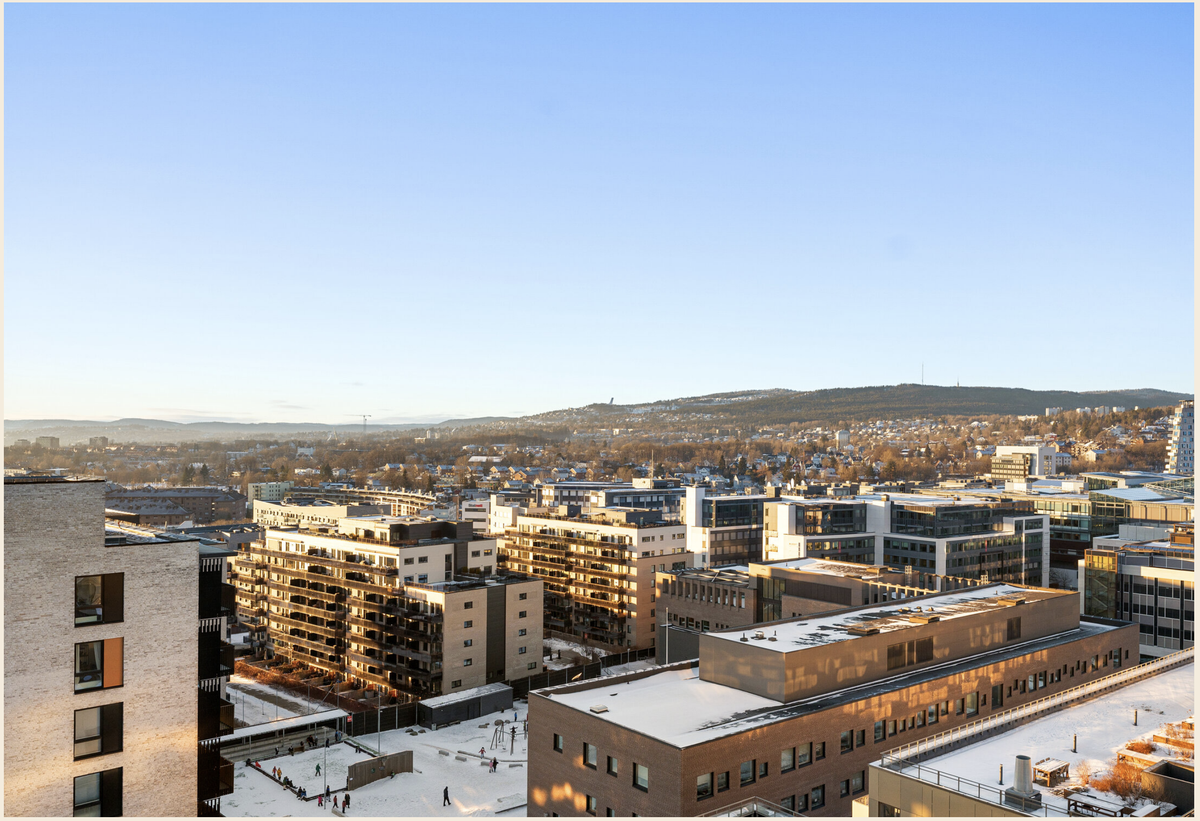 Utsikt mot Holmenkollen Galleribilde