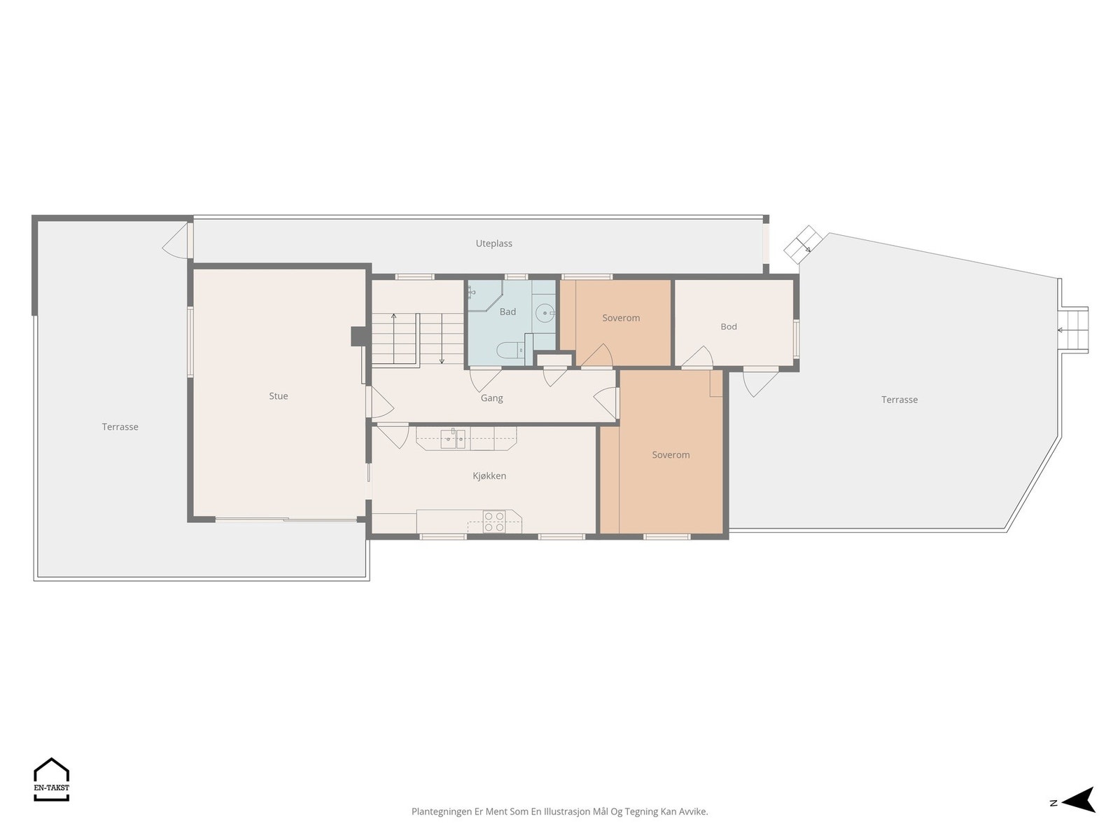Planskisse hovedetasje. Galleribilde
