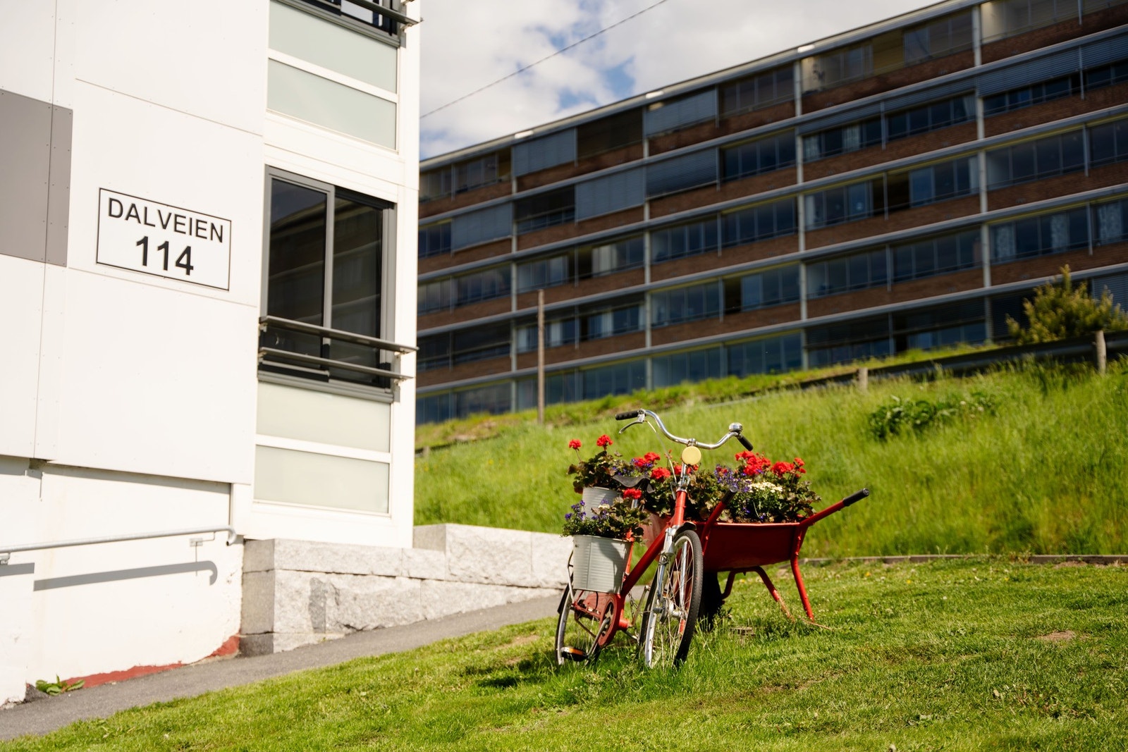 Et velholdt borettslag som sørger for trivsel utendørs året rundt Galleribilde