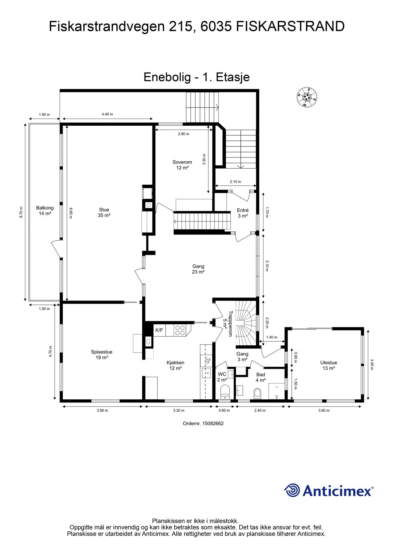 Plantegning 1. etasje Galleribilde