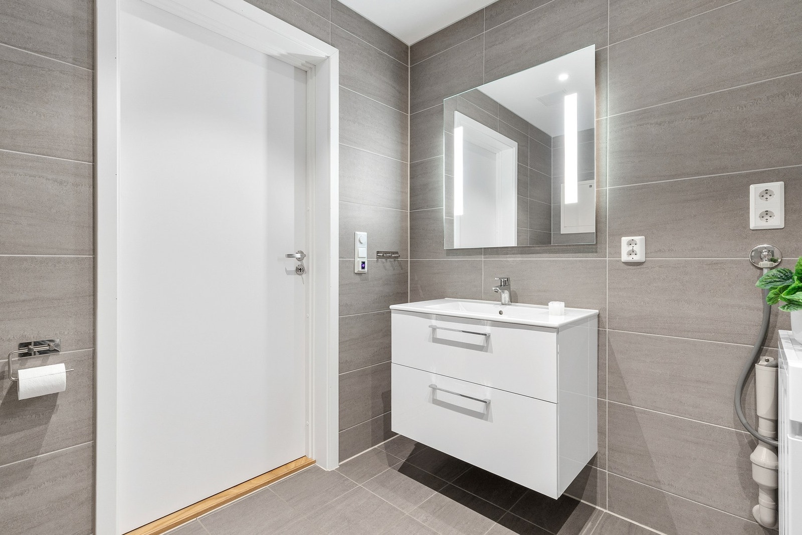 Videre har badet opplegg for vaskemaskin Galleribilde