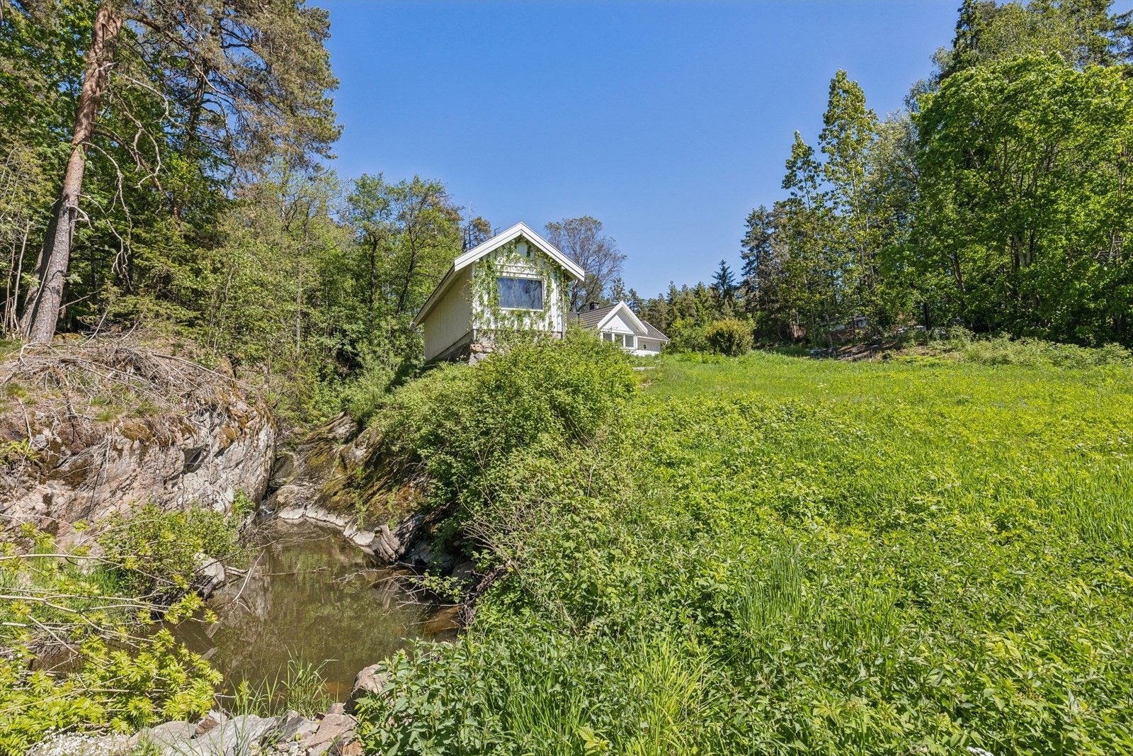 Den store tomten gir gode muligheter for å anlegge hage og uteplasser. Galleribilde