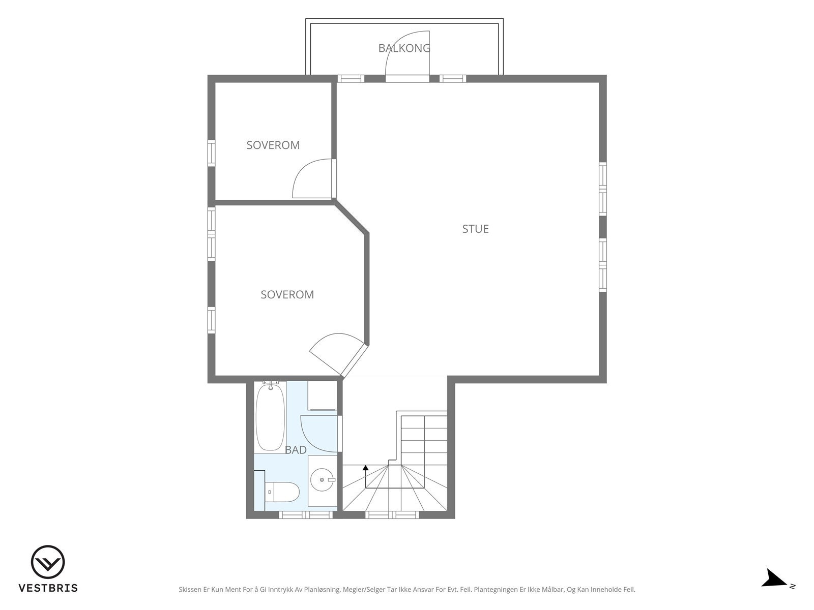 Plantegning loftsetasje. Galleribilde