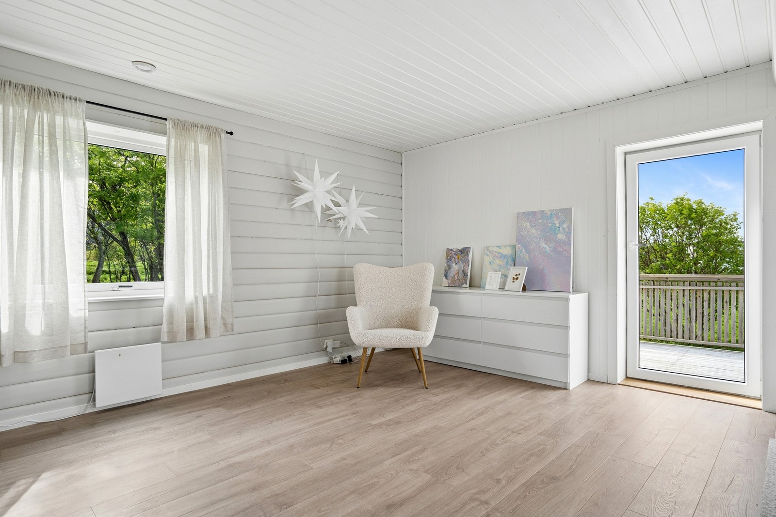 Rommet har flere innredningsmuligheter og god plass til møblering. Galleribilde