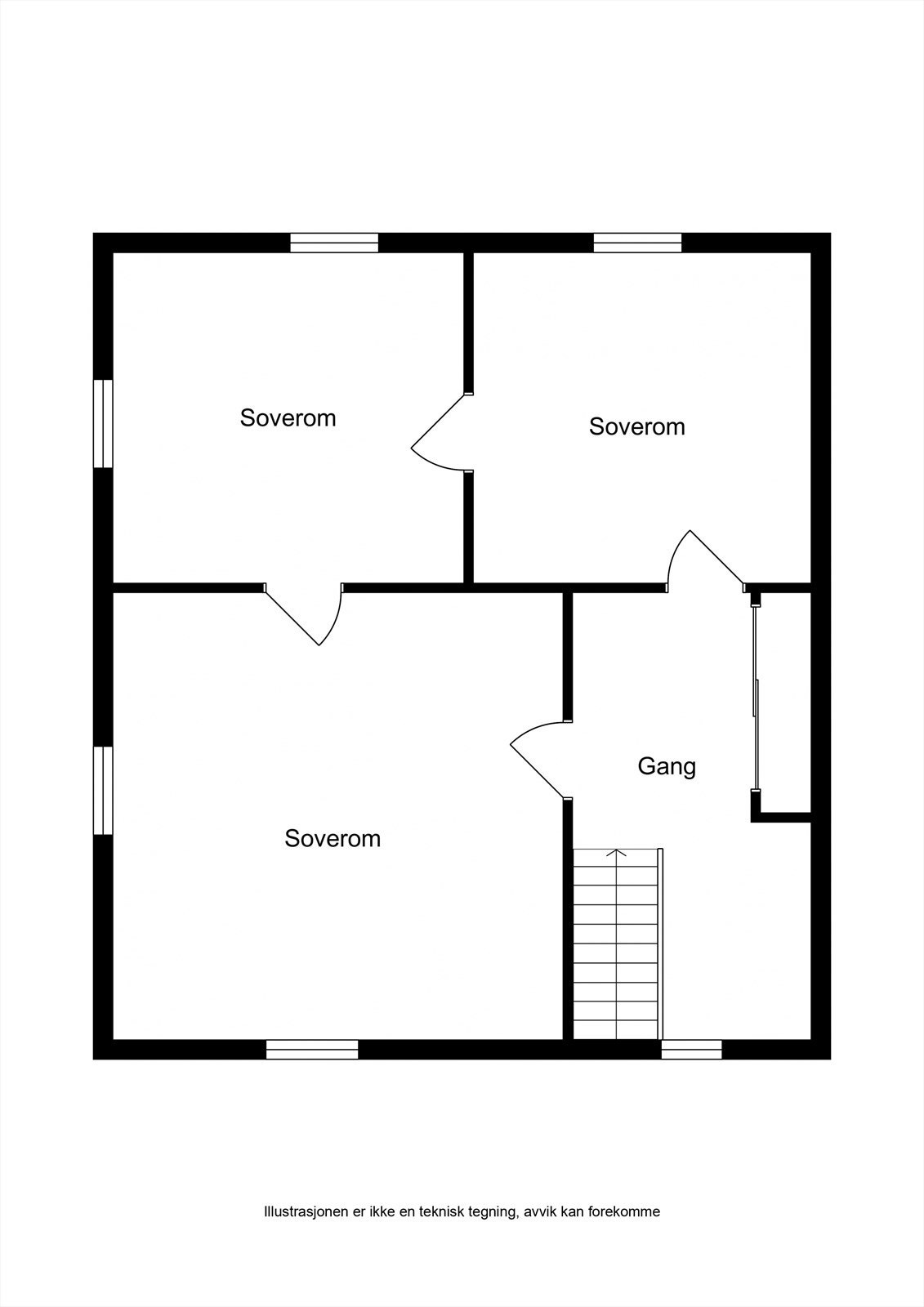 Plantegning 2. etasje Galleribilde