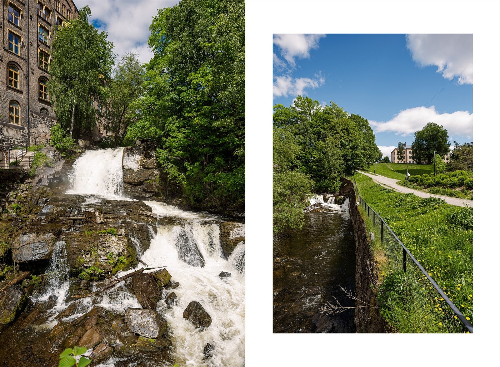 Akerselva byr på en grønn og rolig oase midt i byen, med fine turstier, fossefall og en naturlig pause fra det urbane livet. Galleribilde