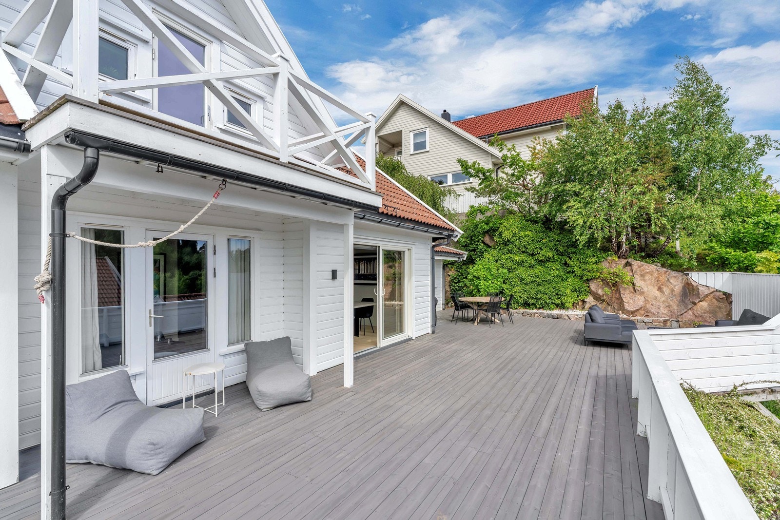 Opplegg for boblebad/jacuzzi med strøm på terrassen. Galleribilde