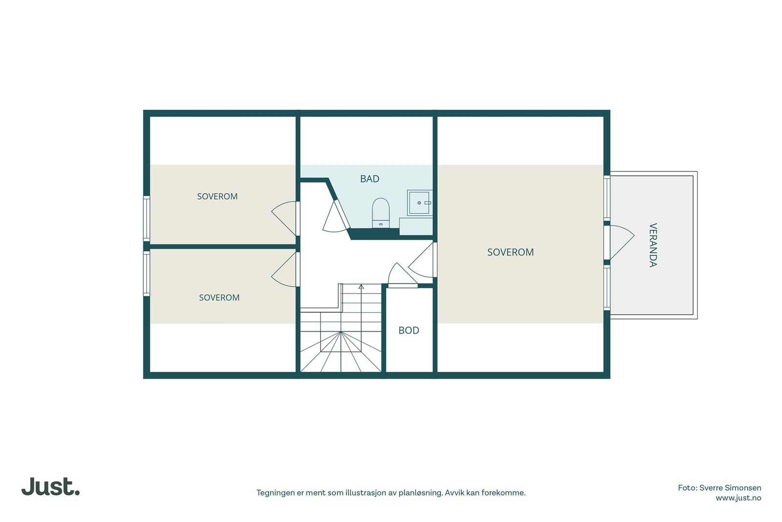 Plantegning loftsetasje Galleribilde