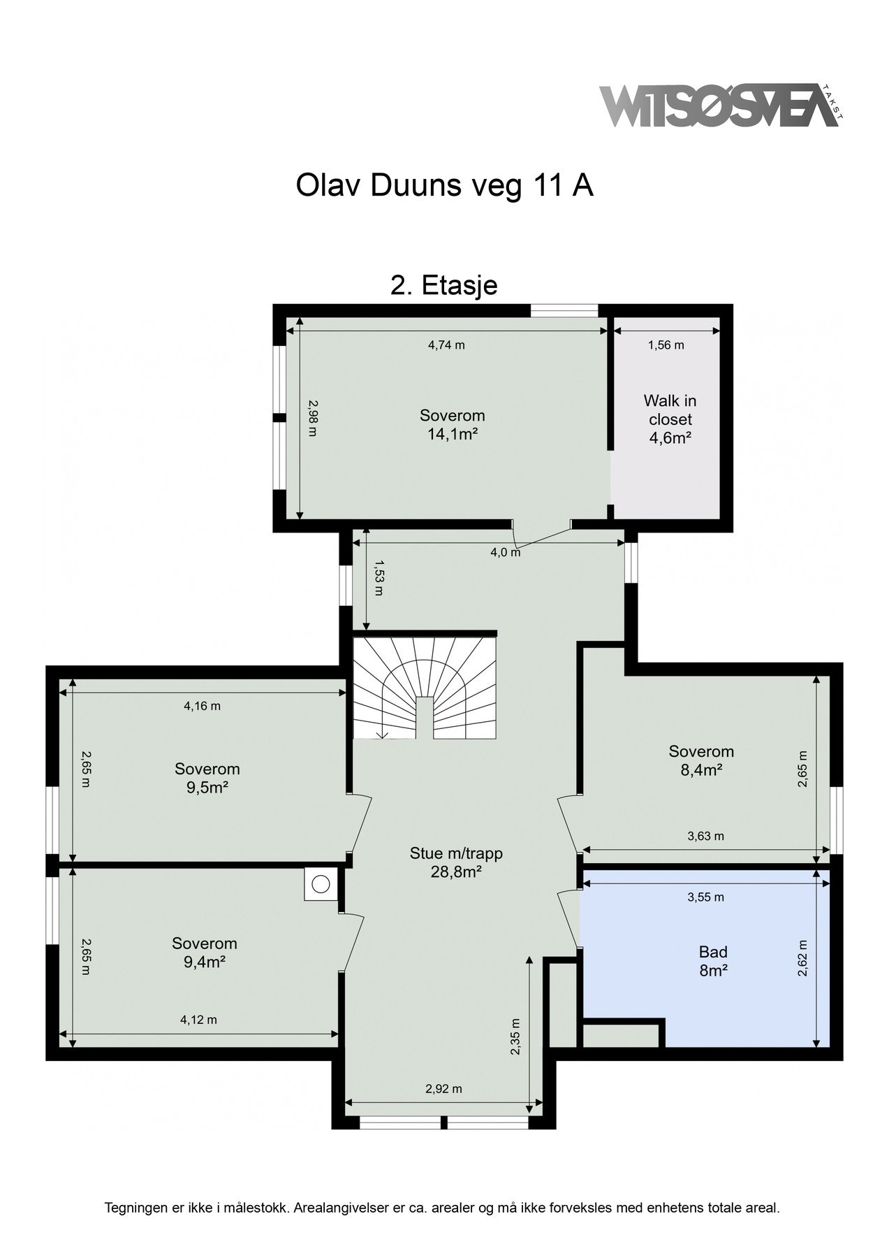Planskisse 2. etg. Galleribilde