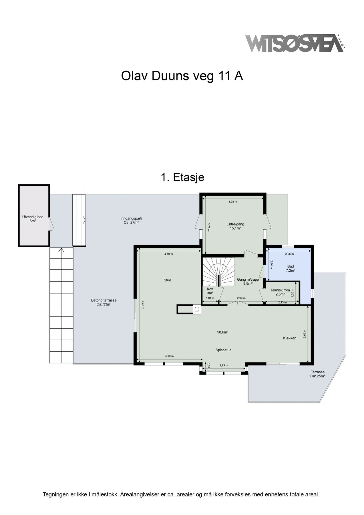 Planskisse 1. etg. Galleribilde