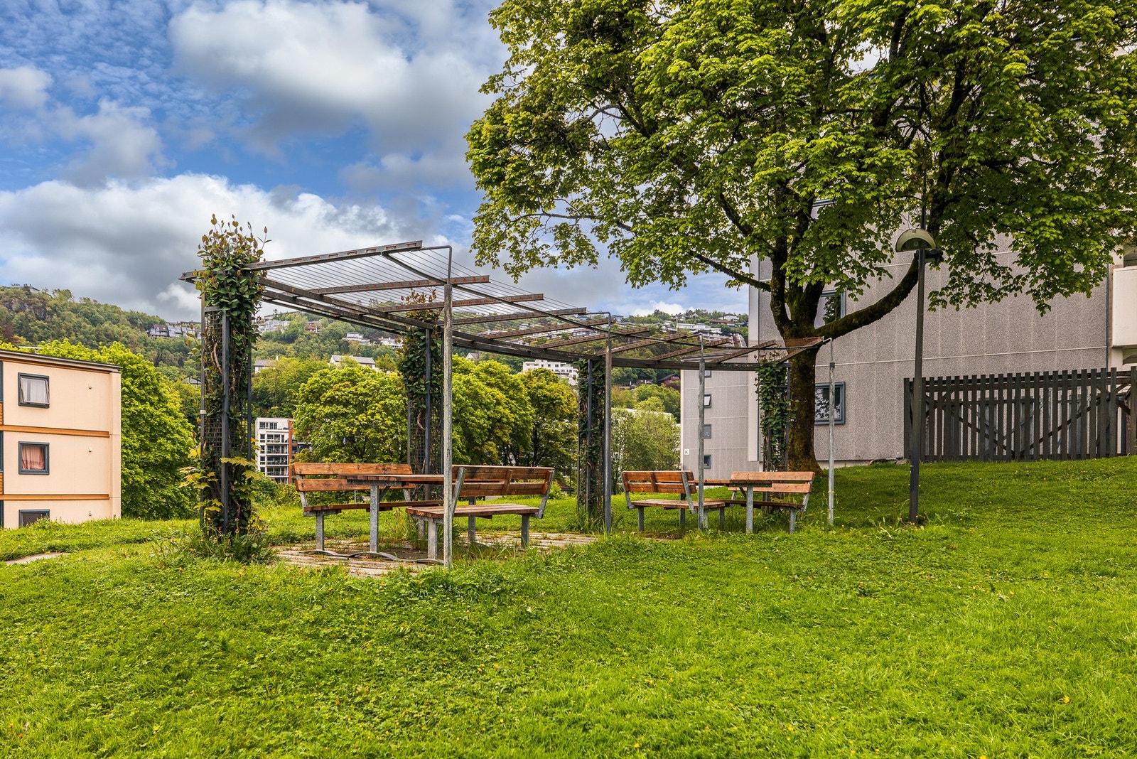 Fine fellesareal og pent opparbeidet felles tomt. Galleribilde