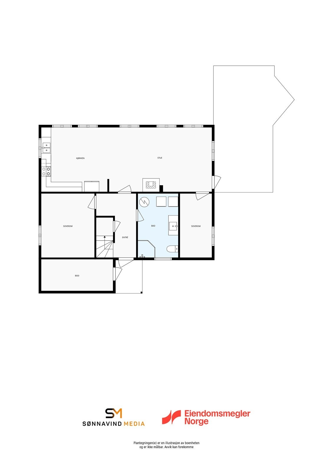 Plantegning 1. etasje Galleribilde