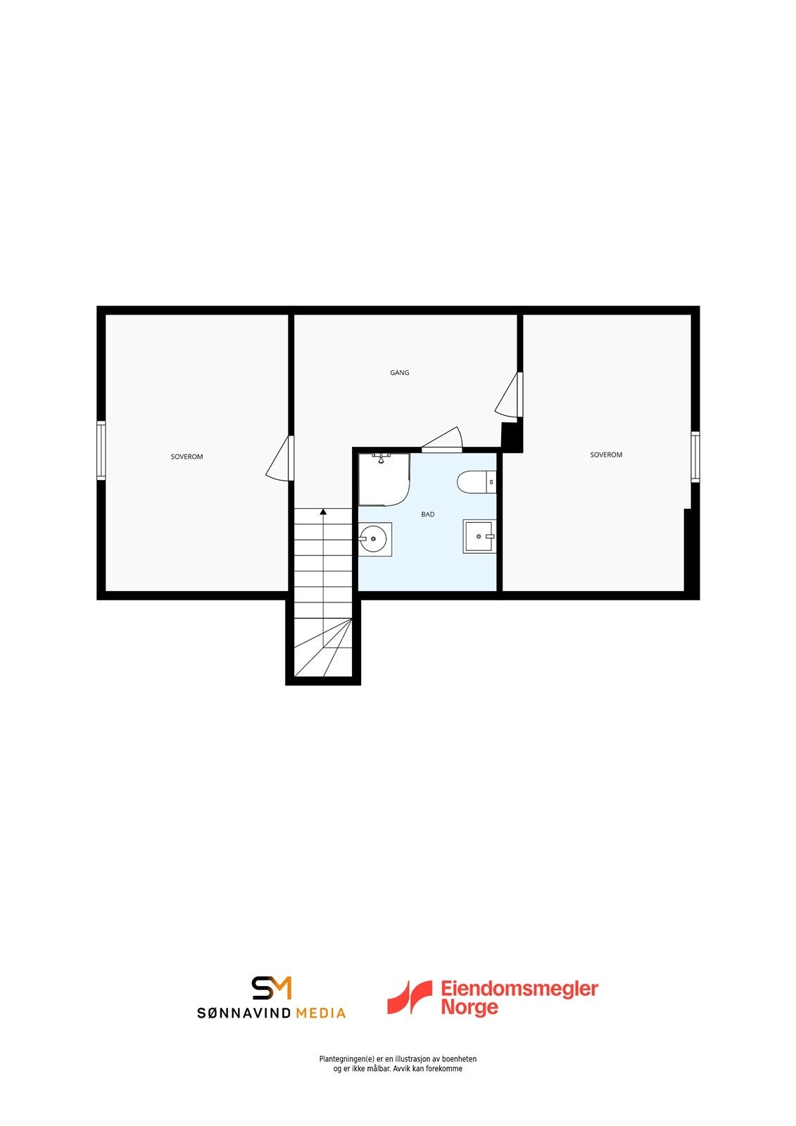 Plantegning loftsetasjen Galleribilde