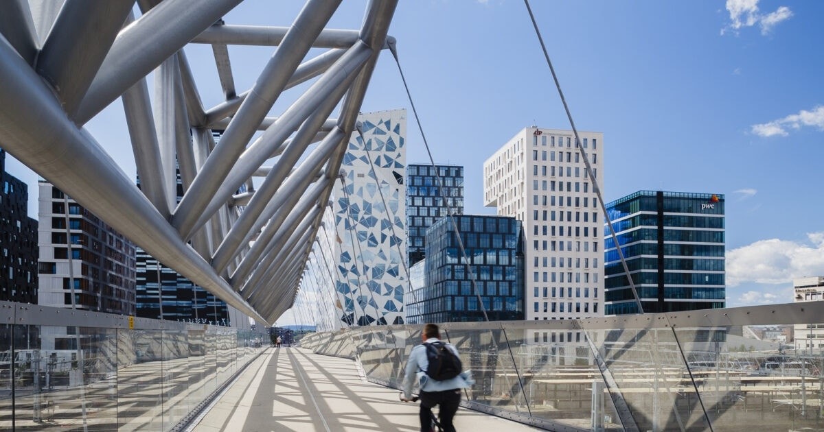 Bro like ved leiligheten som tar deg til Barcode/Bjørvika/Sørenga på 2 min Galleribilde